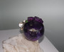 Vintage Huge Flower Bracelet Ellen Originals Garden Collection Purple Silver Frost