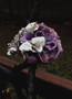 Vintage Huge Flower Bracelet Ellen Originals Garden Collection Purple Silver Frost