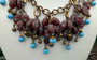 UNSGND MIRIAM HASKELL EGYPTIAN  FRINGE NECKLACE~OPALESCENT SCARAB GLASS BEADS