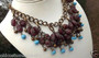 UNSGND MIRIAM HASKELL EGYPTIAN  FRINGE NECKLACE~OPALESCENT SCARAB GLASS BEADS