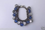 Rare 1950's Selro Charm Bracelet Satin Glow Glass Beads Baubles Lucite Too