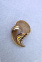 Vintage Trifari Gold Brooch Chased Abstract 3D Design Rhodium Plated Pin