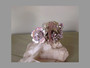 Ellen Original Lavender Pink Trailing Blossoms  Big Flower Bracelet Enameled Vintage Spring Jewelry