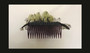 Vintage Wedding Hair Comb Hand Wired Glass Beads 3D Leaf Flower Clusters Haskell Style