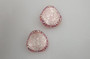 1950's Pink Plastic Earrings AB Rhinestones Marbled Frosty Pearly MOP Textured Coating