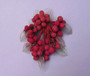 Early Miriam Haskell 4.5 inch RED SUGAR GLASS BERRIES DANGLY PIN BROOCH LEAVES