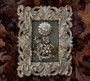 Vintage Rhinestone Jewelry Framed Art Topiary Garden Holiday Flower Planter Ellen Originals