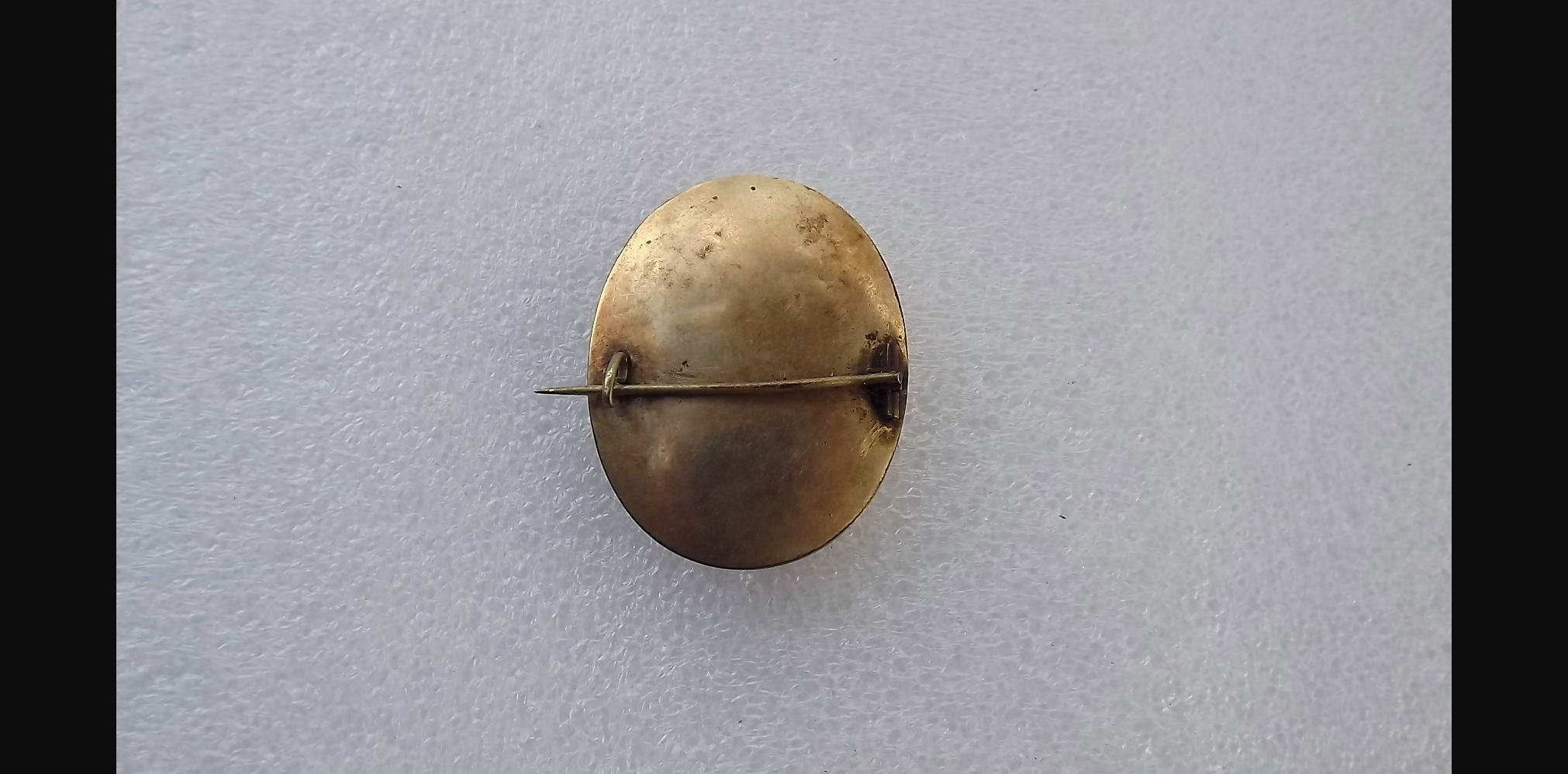 3D Antique GEORGIAN Victorian OVAL Gold Filled Photo Picture Pin ...