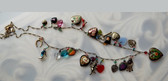 Lucy Isaacs 32" Charm Necklace Crystal & Enamel Hearts Key Cupid Love Romance