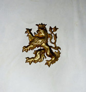 Vintage Miriam Haskell Brooch Gold Gilt Royal Coat Of Arms Lion Pin