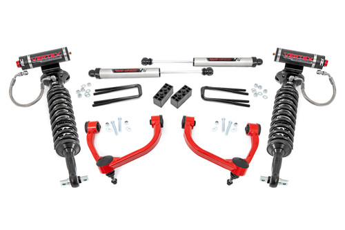 Rough Country - 3 Inch Lift Kit - UCAs - Vertex/V2 - Ford F-150 4WD (2014-2020) - 54557RED