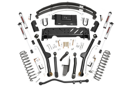 Rough Country - 4.5 Inch Lift Kit - Long Arm - RR Leaf's - NP242 - V2 - Jeep Cherokee XJ (84-01) - 61770