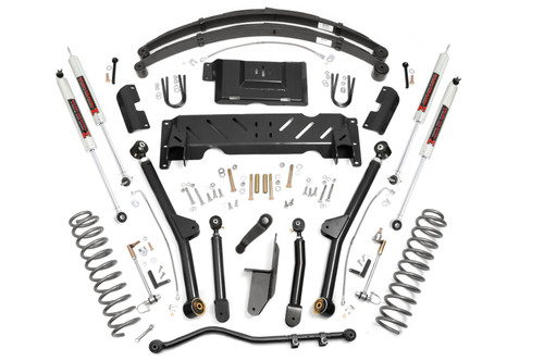 Rough Country - 4.5 Inch Lift Kit - Long Arm - RR Leaf's - M1 - Jeep Cherokee XJ 4WD (84-01) - 68640