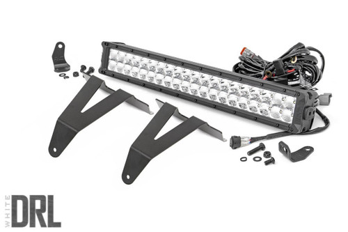 LED Light Kit - Bumper Mount - 20 inch Chrome Dual Row - White DRL - Ram 1500 (19-24) - 70780