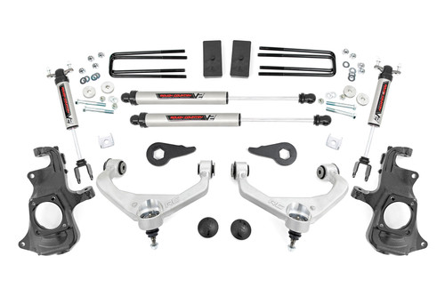 Rough Country - 3.5 Inch Knuckle Lift Kit - V2 - w/ Overloads - Chevy/GMC 2500HD/3500HD (11-19) - 97670