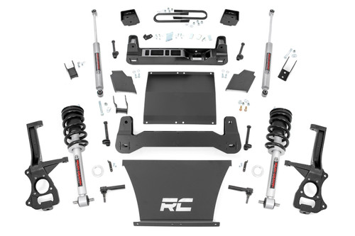 Rough Country - 6 Inch Lift Kit -Mono Leaf Rear - N3 Struts - GMC Sierra 1500 2WD/4WD (2019-2024 & Classic) - 26632
