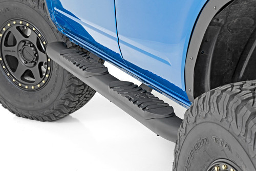 Rough Country - Oval Nerf Step - 4-Door - Black - Ford Bronco 4WD (2021-2025) - 21011