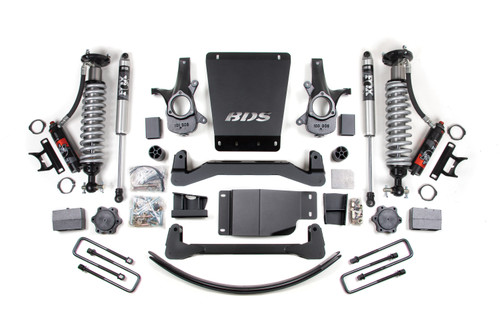 2007-2013 GM 1500 4wd 6" Suspension Lift Kit, 3.5" Rear, Block/AAL - 2.5 PES C/O - BDS176PES