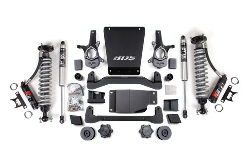 2007-2014 GM SUV 4wd 4" Suspension Lift Kit, 2" Rear, Coil Spring Spacer - 2.5 P - BDS188PSS