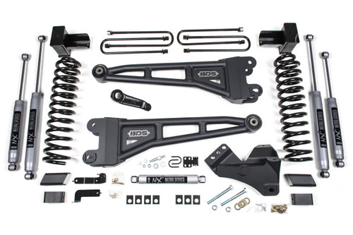 2023-2026 Ford F250/F350 4wd 5" Radius Arm Suspension Lift Kit, 3" Rear, Leaf Sp - BDS2208FS