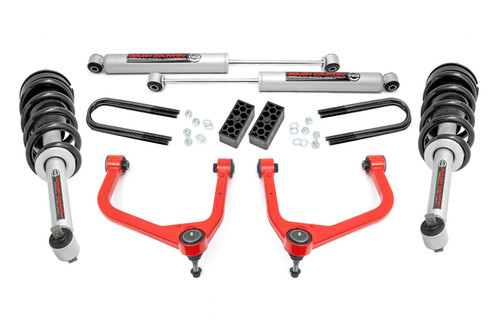 Rough Country - 3.5 Inch Lift Kit - N3 Struts - Chevy Silverado 1500 2WD/4WD (2025) - 110431RED