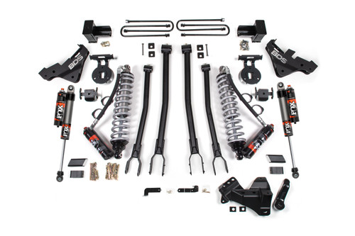 2023-2026 Ford F450 4wd 4" Coilover 4-Link Suspension Lift Kit, 3.5” Rear, Block - BDS1225PES