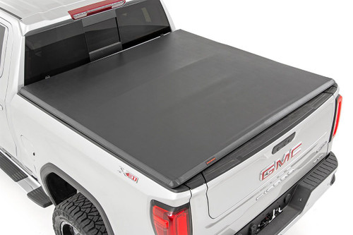 Rough Country - Soft Tri-Fold Bed Cover - 6'7 in. Bed - Chevy/GMC Sierra/Silverado 1500 (19-25) - 41308650A