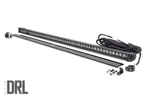 Rough Country Black Series LED Light Bar - Cool White DRL - 50 Inch - Single Row - 70750BLDRL