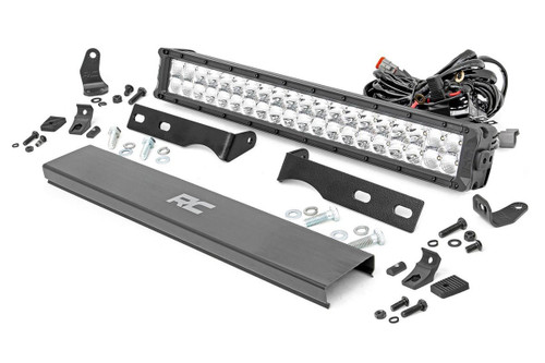 LED Light Kit - Bumper Mount - 20 in. Chrome Dual Row - White DRL - Jeep Grand Cherokee WK2 (11-20) - 70775