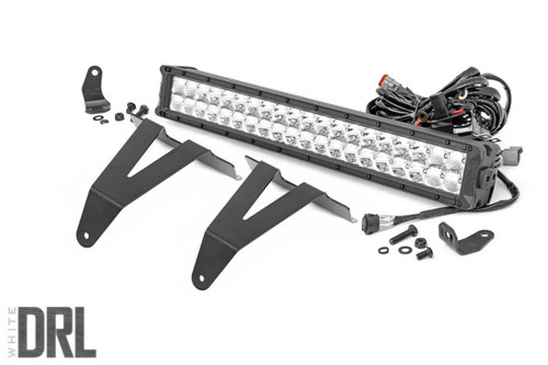 LED Light Kit - Bumper Mount - 20 in. Chrome Dual Row - White DRL - Ram 1500 (19-23) - 70780
