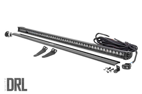 LED Light - Lower Windshield - 50 in. Black Single Row - White DRL - Polaris General General XP - 93035