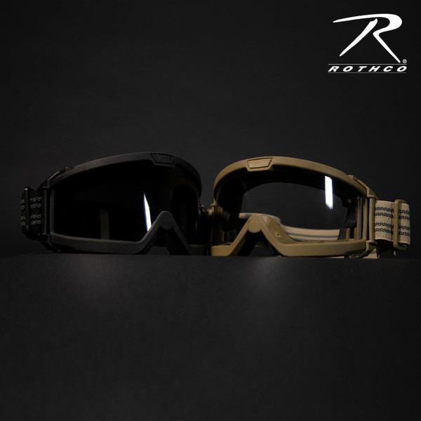 Rothco ANSI Rated OTG Goggles (Color: Coyote Brown / Clear)