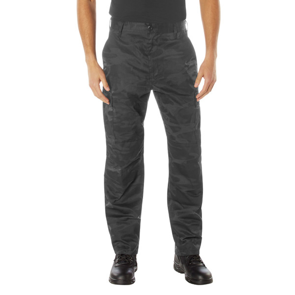 Rothco Midnight Camo Tactical BDU Pants (Color: Midnight Black Camo, Size: 3XL)