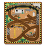 Round the Construction Zone Work Site Rug & Vehicle Set