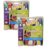 Starter Brush Assortment, Assorted Colors & Sizes, 25 Brushes Per Pack, 2 Packs