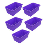 Small Cubby Bin, Purple, Pack of 5