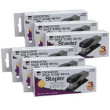 Executive Half Strip Metal Stapler, Pack of 6