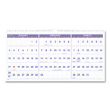 Deluxe Three-month Reference Wall Calendar, Horizontal Orientation, 24 X 12, White Sheets, 15-month (dec-feb): 2023 To 2025