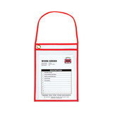 1-pocket Shop Ticket Holder W/setrap And Red Stitching, 75-sheet, 9 X 12, 15/box