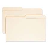 Manila File Folders, 1/2-cut Tabs: Assorted, Legal Size, 0.75" Expansion, Manila, 100/box