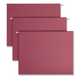 Colored Hanging File Folders With 1/5 Cut Tabs, Letter Size, 1/5-cut Tabs, Maroon, 25/box