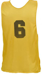 Numbered Micro Mesh Vests (adult) - Gold