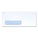 Open-side Security Tint Business Envelope, 1 Window, #10, Commercial Flap, Gummed Closure, 4.13 X 9.5, White, 500/box - UNV35215