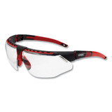 Avatar Safety Glasses, Red/black Polycarbonate Frame, Clear Polycarbonate Lens