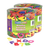 WonderFoam Craft Tub, Letters and Numbers, Assorted Sizes, 1/2 lb. Per Tub, 2 Tubs