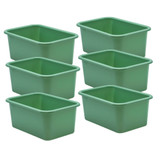 Eucalyptus Green Small Plastic Storage Bin, Pack of 6