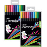 Intensity Fineliner Marker Pen, Fine Point (0.4mm), Assorted Colors, 10 Per Pack, 2 Packs