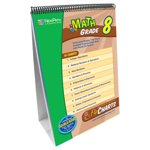 Math Skills Curriculum Mastery Flip Chart, 10 Pages, Grade 8