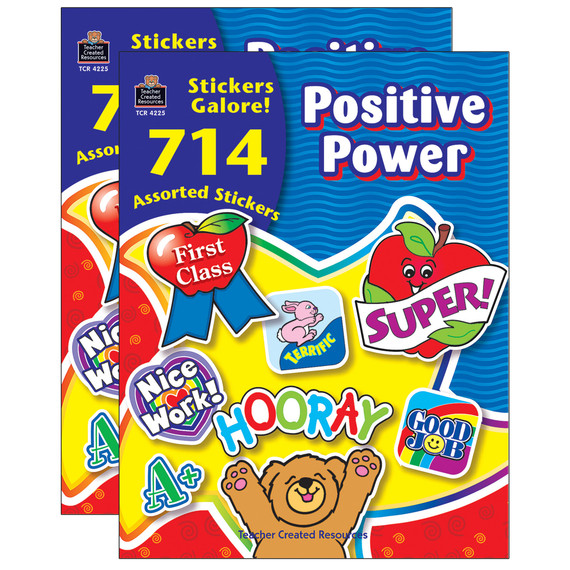 Positive Power Sticker Book, 714 Stickers Per Book, Pack of 2