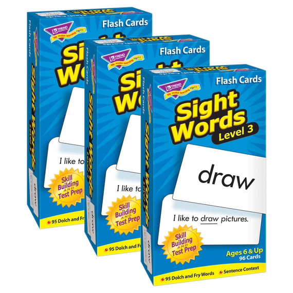 Sight Words  Level 3 Skill Drill Flash Cards, 3 Packs